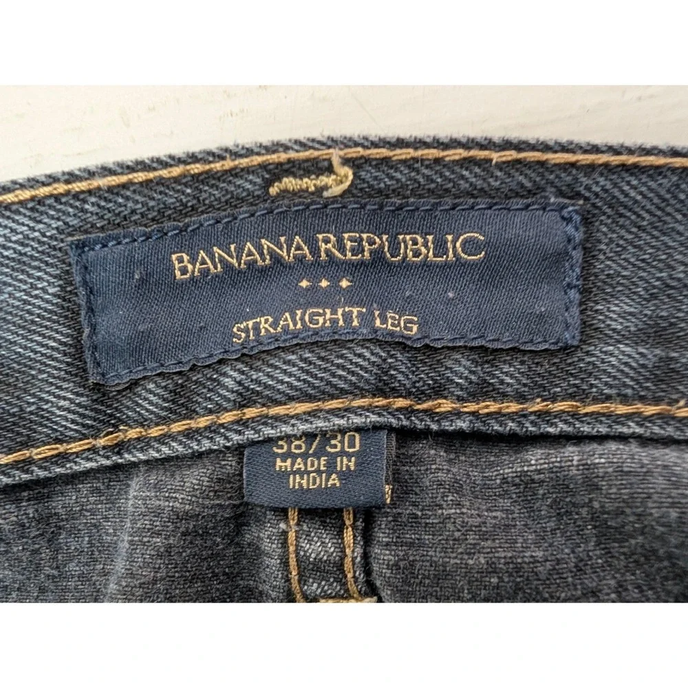 Banana Republic Men's‎ Straight Leg Dark Wash Denim Jeans Size 38/30 100% Cotton